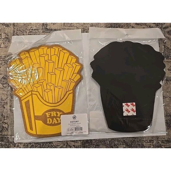 Fryday French Fries Cork Bulletin Board 10" W/Mounting Strips U BRANDS SET OF 2 - Picture 1 of 3